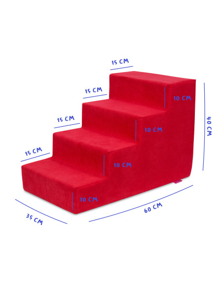 Stairs for a small dog, 4 steps - NUBUK