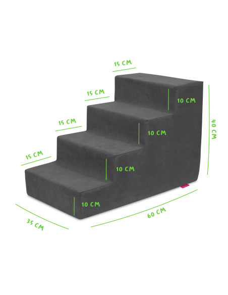 Stairs for a small dog, 4 steps - NUBUK