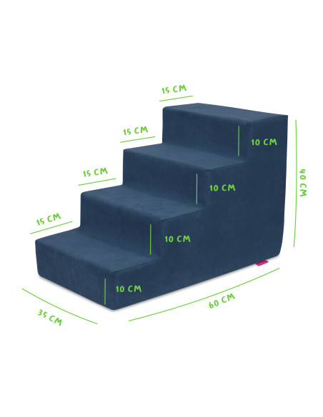 Stairs for a small dog, 4 steps - NUBUK
